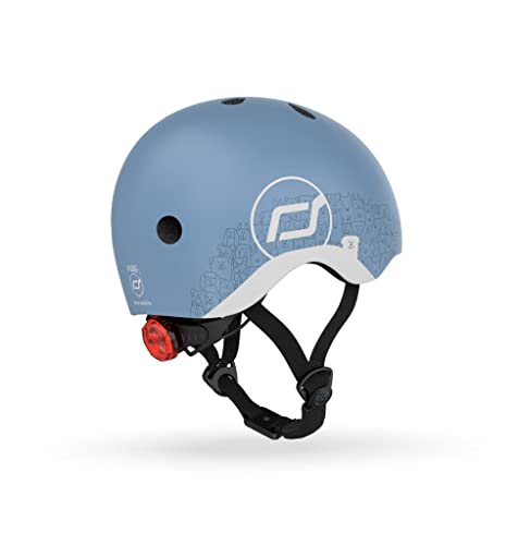 Scoot and Ride Art: Uni SR-Helm, reflektierend, Stahlblau Fahrradhelm, 45 bis 51cm