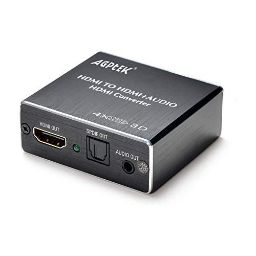 AGPTEK 4K HDMI Matrix Umschalter Versteiler mit ARC/PIP 3D EDID Steuerung Audioausgang SPDIF 5.1 2.0CH/ 5.1CH/ ADV Audio Mode - 6 Eingänge auf 2 Ausgänge (1*HDMI zu 1*HDMI 4K*2K)