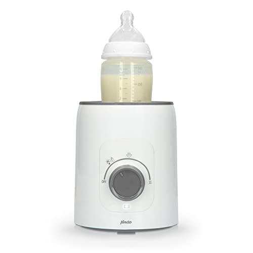 Alecto BW600 Flaschenwärmer baby Sterilisator für Babyflaschen - Babynahrungsheizung und BPA-freier Fläschchenwärmer - Babykostwärmer Weiß