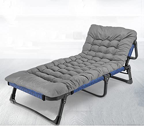 Sonnenliege, tragbarer Camping-Reise-Lounge-Stuhl, Outdoor-Garten-Lounge-Stuhl, geeignet für Veranda, Terrasse (Blau C)