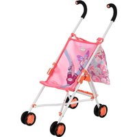 Zapf Creation 707470 Baby Annabell Active Stroller und Tasche - Faltbarer Puppenwagen mit Netz und 3-Punkt-Gurt, 62cm Griffhöhe in rosa.