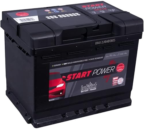 intAct Autobatterie 12V 62Ah 540A, Start-Power 56219GUG, leistungsstarke und zuverlässige PKW Starterbatterie, Maße: 242x175x190mm, Blei-Säure-Batterie in Erstausrüsterqualität