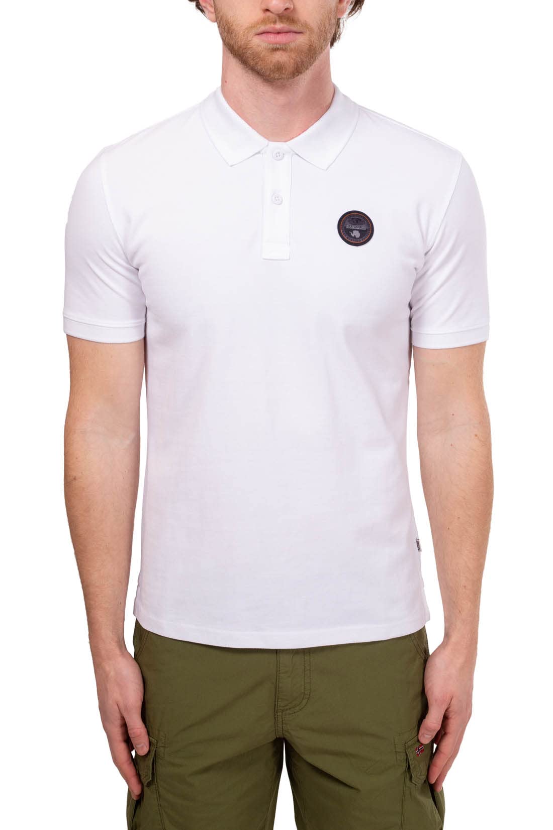 NAPAPIJRI - Men's Logo Patch Polo Shirt - Size
