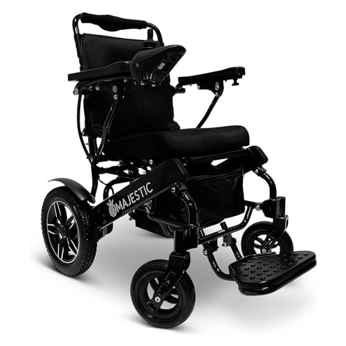 Leichte Rollstühle für Erwachsene, zusammenklappbar, ultraleichter Rollstuhl mit Lithiumbatterie für Erwachsene, 360° intelligent, omnidirektional