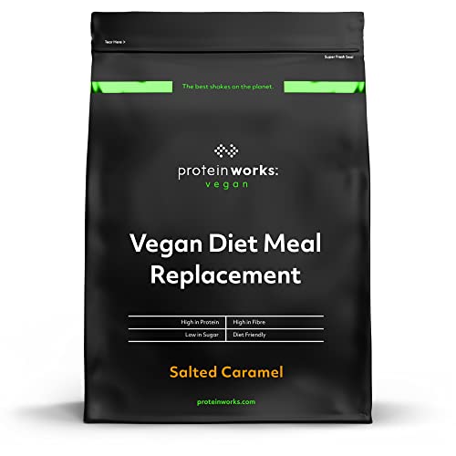 Vegan Diet Meal Replacement | Salted Caramel | 100% pflanzlich | Erschwinglich, gesund und schnell | Mahlzeitersatz-Shake | Protein Works | 1kg
