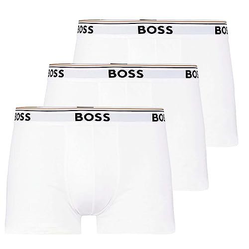 Hugo Boss 3er Pack enger Herren Boxer Shorts L Farbe 100 3 x weiss Trunk Pant