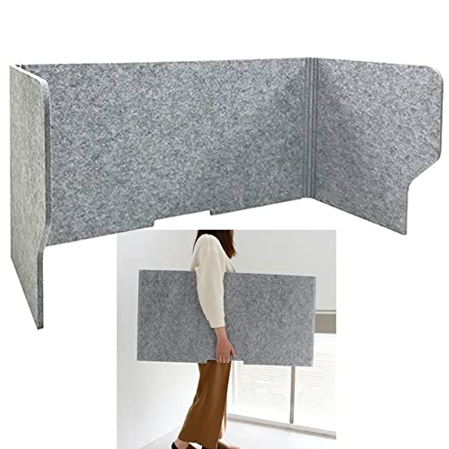 LIGUOYI Table Divider Schreibtischteiler Sichtschutz W 60/80 /100cm × H 50cm Akustik Trennwand Wand Für Schreibtisch Filz, Niesschutz Polyesterfaser Faltbar/tragbar, Verbessern Die Konzentration