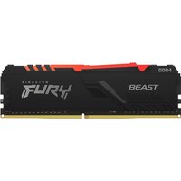 Kingston FURY Beast RGB - DDR4 - Kit - 32 GB: 2 x 16 GB - DIMM 288-PIN - 2666 MHz / PC4-21300 - CL16 - 1.2 V - ungepuffert - non-ECC - Schwarz (KF426C16BB1AK2/32)