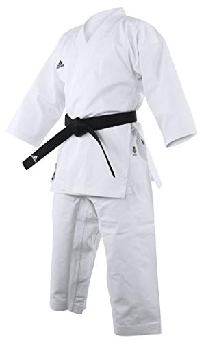 adidas Uniform-8oz Martial Arts Gi WKF Club Karate-Uniform – 236 ml Kampfsport-Studenten, weiß, 200 cm