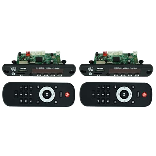 Epodmalx 2 x Video-Audio-Decoder, Bluetooth 5.0, verlustfreie Audio-Dekodierungsplatine, MP4, MP5, HD, APE, WAV, MP3, Auto-Player