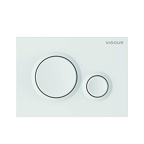 Vigour VIS Betätigungsplatte DON Drückerplatte für WC Vorwandelement Conel (weiss)
