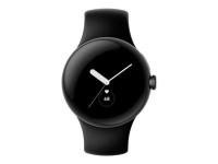 Google Pixel Watch (Wi-Fi) - 41mm in Matte Black mit Sportarmband in Obsidian