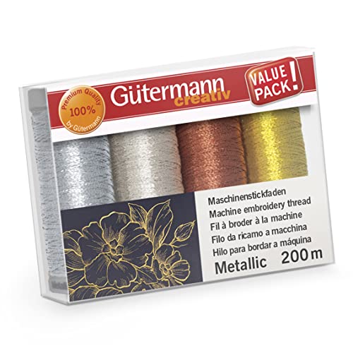 Gütermann creativ 734485-1 Stickfaden-Set, Polyester, Mehrfarbig, 78 x 57 x 20 mm