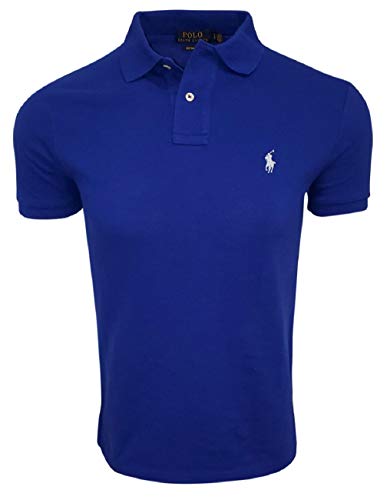 Polo Ralph Lauren Herren-Poloshirt, enganliegend, Netzstoff - Blau - X-Groß