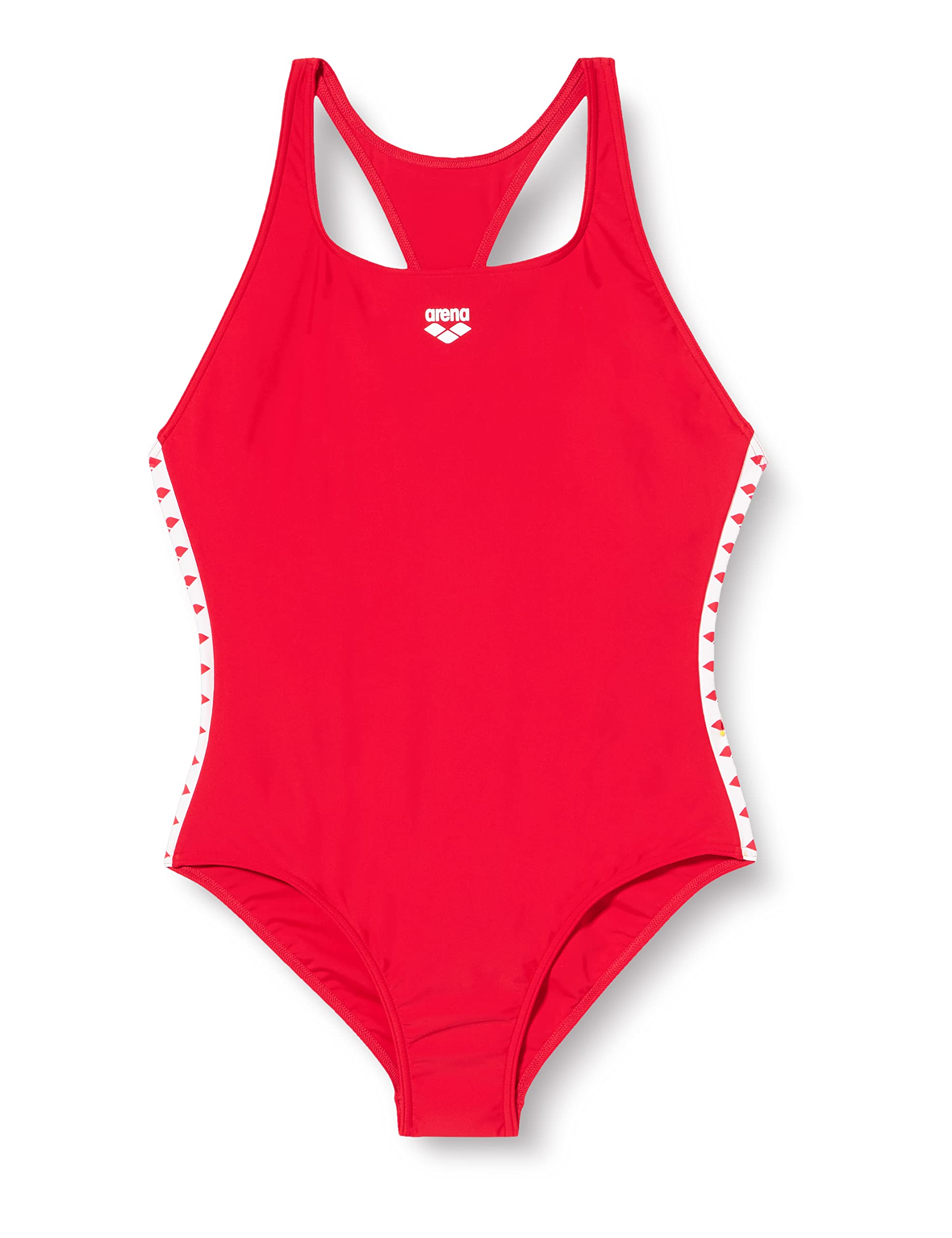 arena Icons Team Fit Einteiliger Badeanzug Damen, Chlor- und Salzbeständiger Sport Schwimmanzug aus MaxFit Material mit UV-Schutz Faktor 50+