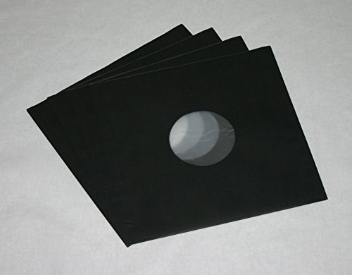 400 Stück LP Schallplatten Innenhüllen schwarz gefüttert 80 gramm Vinyl LP Maxi Single
