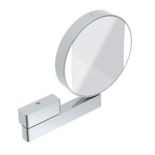 Emco Kosmetikspiegel rund, mit Beleuchtung, mit Gelenkarm, 3-fach und 7-fach vergrößert, Spiegel beidseitig - 109506017