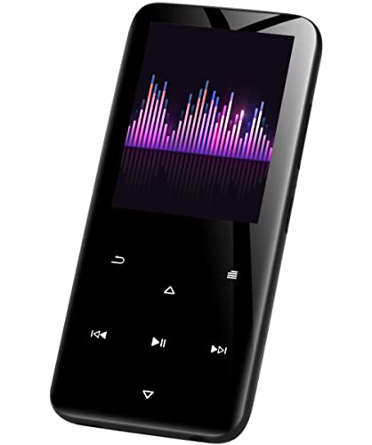 Nuvance MP3 Player Bluetooth, MP3-Player für Kinder und Erwachsene, mit Touchscreen, 16 GB interner Speicher, Unterstützung von bis zu 128 GB