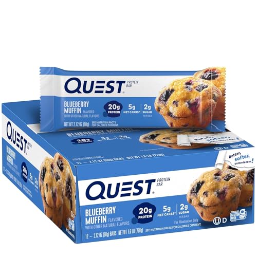 Quest Bar Blue Berry Muffin 12/box, 720 g