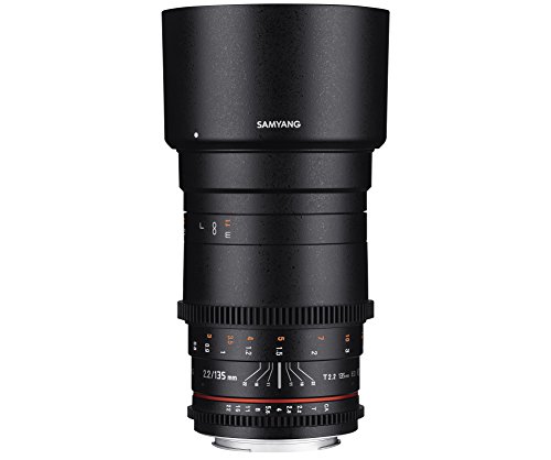SAMYANG 13135T1.5N T2.2 VDSLR ED UMC Objektiv für Anschluss Nikon (135mm)