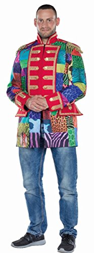 Mottoland Herren Kostüm Uniform Jacke Patchwork Karneval Fasching Gr.50