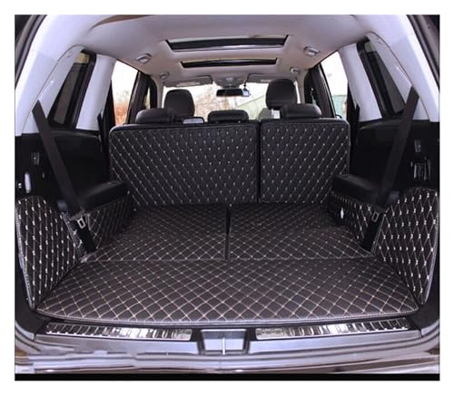 Kofferraum Schutzmatte Kofferraummatten Für Mercedes Für Benz Für GL 500 Für X166 7 Sitze -2013 wasserdichte Kofferraummatten Kofferraummatte Auto (Farbe : Schwarz)