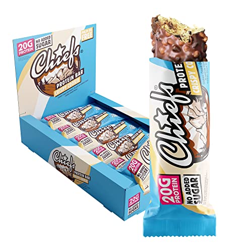 Chiefs Protein Bar mit 20g Protein und (Crispy Cookie) • Eiweissriegel Low Sugar mit High Protein • 12 x 55g (210kcal)