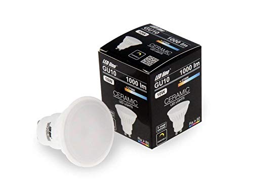6er Pack LED Leuchtmittel | GU10 SMD | 10W | 120° | Dimmbar | 1000 Lumen | Glühbirne | Glühlampe | Spot | Stromsparend: A+ | neutralweiß