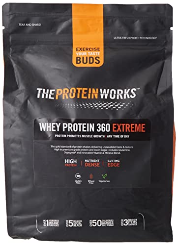 Whey Protein 360 Extreme | Digestive Schokoladen Kekse | Proteinreich | Glutamin, Vitamine & Mineralien | THE PROTEIN WORKS | 1.2kg
