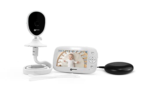 Geemarc Amplicall Sentinel – Babymonitor mit Farbdisplay und bidirektionalem Radio – Sound-, Bewegungs- und Temperatursensor – lauter Alarm von 95 dB und Vibrationskissen – Version FR