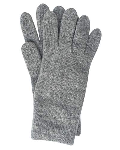 FosterNatur , Merino Damen Wollhandschuhe / Fingerhandschuhe , 100% Merino (7, Grau)