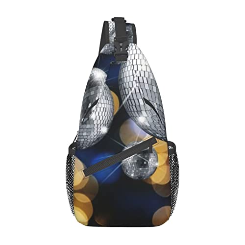 Ballroom Print Sling Backpack, leichte faltbare Crossbody-Tasche | wasserabweisender Schulterrucksack für den täglichen Gebrauch, Schwarz , Einheitsgröße