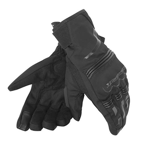Dainese-TEMPEST UNISEX D-DRY SHORT Handschuhe, Schwarz/Gelb-Fluo, Größe XL