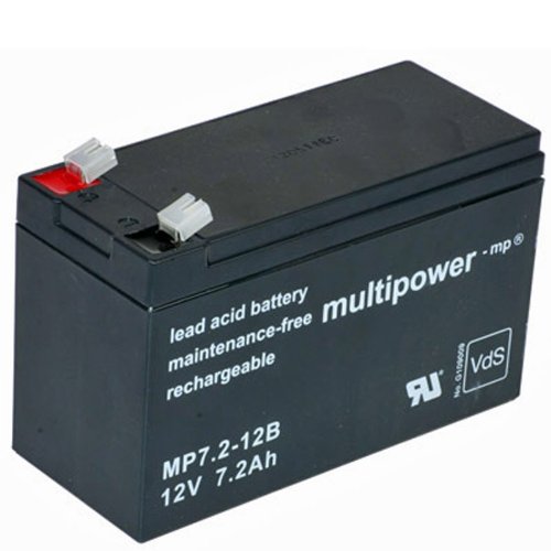 Multipower MP7.2-12B Blei Akku PB mit Faston Kontakten 6,3mm