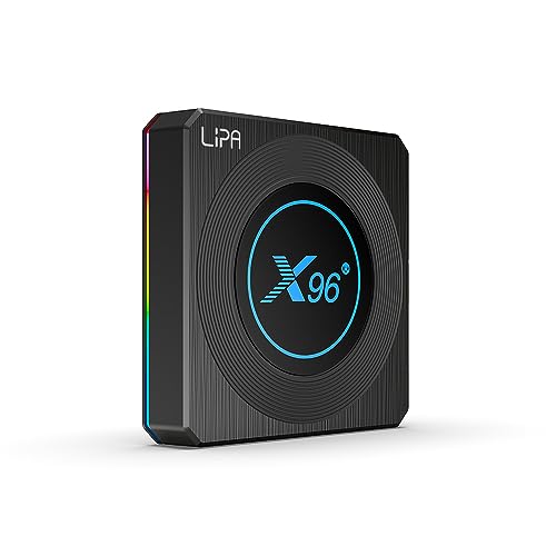 Lipa X96 X4 TV-Box 4/64 GB Android 11 — Mediaplayer mit Kodi, Netflix und Playstore- 6K- und 4K-Decover/Apps über Playstore und Internet/Wifi und Ethernet/Dolby Sound/mit Kodi, Netflix, Disney+ und mehr/Dualband-Wifi/Bluetooth