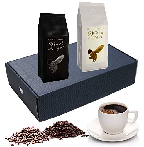 Espresso / Cafe - Kaffeebohnen 2 x "Angel" Geschenk Set 1000 g ganze Bohnen