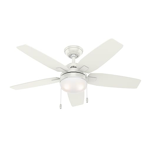 Hunter 117 cm | 46 Zoll Arcot Fresh White Deckenventilator mit Lichtkit und Zugkette, 50647