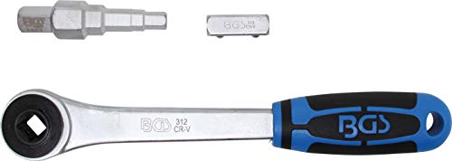 BGS 314 | Durchsteckknarre mit Adapter und Stufenschlüssel | 12,5 mm (1/2") | BGS 9535 | Stufenschlüssel | 12,5 mm (1/2") | Sanitär-Schlüssel für Heizung / Thermostat