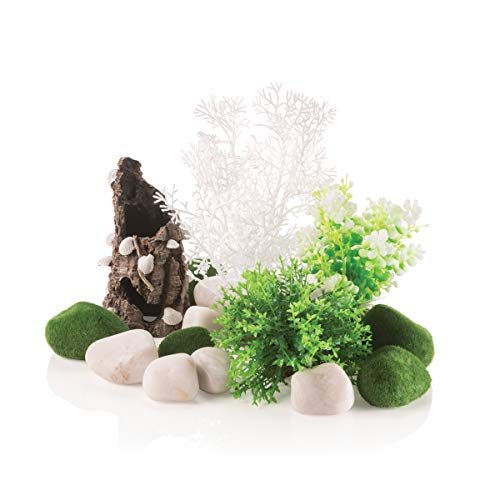 OASE biOrb 78134 Decor Set Fairytales - Aquariendekoration mit realistischen künstlichen Wasserpflanzen, Wurzeln und Steinen für schönes Aquariendesign - für Süßwasser und Meerwasser