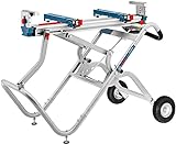 Bosch Professional Transport- und Arbeitstisch GTA 2500 W (1.044 mm Länge, Länge mit Verlängerung 2.504 mm, Gewicht 34,8 kg, inkl. Maschinenhalter, für Kapp- und Gehrungssägen), 0601B12100