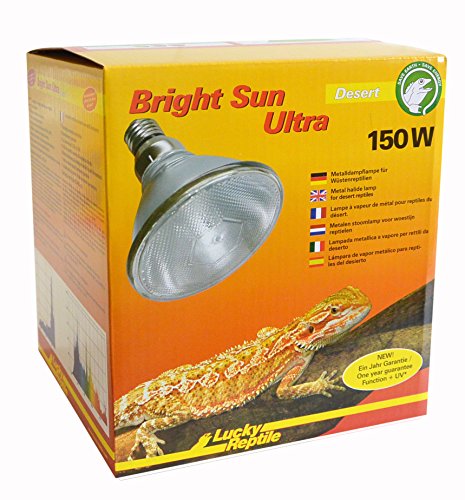 Lucky Reptile BSUD-150 Bright Sun Ultra Desert, 150 W, Metalldampflampe für E27 Fassung mit UVA und UVB Strahlung Ultra (Vorschaltgerät erforderlich)