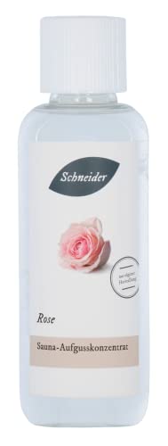 Saunabedarf Schneider - Aufgusskonzentrat Rose - angenehm blumig-süßer Saunaaufguss - 250ml Inhalt
