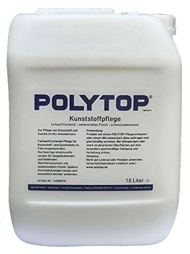Polytop Kunststoffpflege Pflegemilch Gummipflege matt für den Kfz Innenraum Tiefenpflege TOP Qualität 10 L