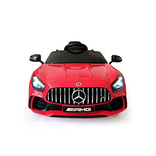 Elektroauto für Kinder Mercedes GTR AMG (Rot), Kinder Auto Elektro Babycar, Mercedes Kinder elektroauto offizielle Lizenz 12 Volt, kinderauto elektrisch mit elektrischer Fernbedienung 2,4 GHz - MP3