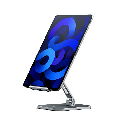 SATECHI Aluminium Desktop Stand - Verstellbare Tablet-Halterung mit Schutzgriffen - Kompatibel mit iPad Pro 2020/2018, iPad Air 2020 und Allen iPad-Modellen