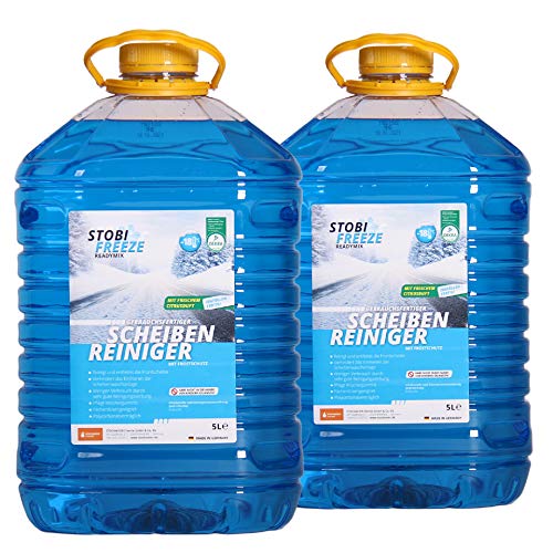 A&G-heute Stobi Freeze 10 Liter Gebrauchsfertig -18°C 2x5l Frostschutzmittel für die Scheibenwaschanlage Scheibenreiniger Scheibenwaschwasser