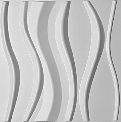 3D Paneele PVC Kunststoffpaneele Wandpaneele Gaming Zimmer Wand Decke 3D Optik Wave (40) hochwertige & harte PVC 3D Platten