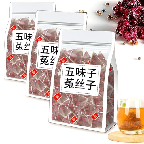 PRIMUZ Five Flavors Goji Berry Tea (Men's Essentials), Five-Flavor Goji Berries Tea Wolfberry Tea, Health Liver Care Tea, Chinese Herbal Medicine for Men (3pcs)