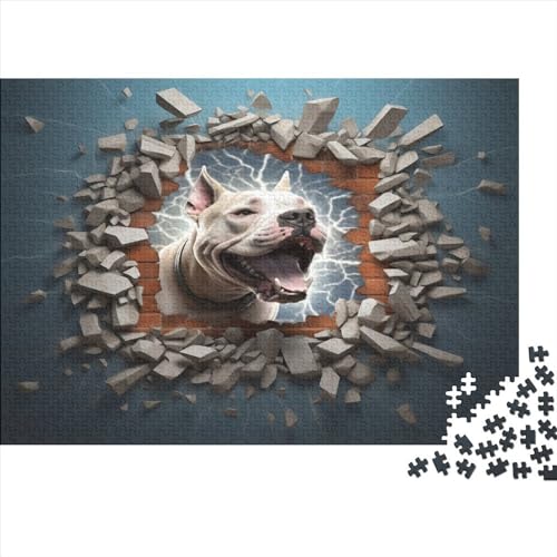 Dog Puzzle, 1000 Puzzleteile Im Adventskalender 2023, Geschenke Für Jungen, Mädchen, Familie Und Freunde Zu Weihnachten(3D zerrissener Wandeffekt)