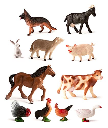Tierfiguren, Bauernhoftiere, 11 Figuren-27420